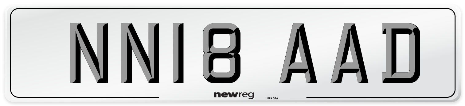 NN18 AAD Number Plate from New Reg